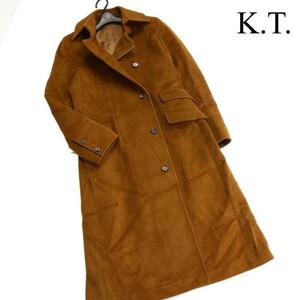 K.T. ケーティー キヨコタカセ 秋冬 アンゴラ&ウール ロング コート Sz.11　レディース　D2T02744_B#N