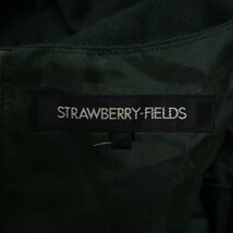 STRAWBERRY-FIELDS ストロベリーフィールズ ベルト付き♪ プリーツ入り ウール ジョーゼット ワンピース Sz.F　レディース　D2T01938_9#E_画像8