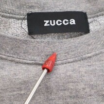 zucca ズッカ 春夏 リネン混♪ ゆったり 半袖 スウェット トレーナー カットソー Sz.M　レディース グレー 日本製　D3T00640_4#D_画像7