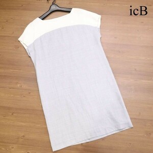 iCB アイシービー 春夏 ツートン切替♪ ゆったり 半袖 ドルマン ワンピース Sz.11　レディース　D3T01024_5#D