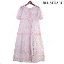 【新品 未使用】 JILL BY JILL STUART ジルスチュアート 花柄♪ 半袖 ロング レース ワンピース ドレス Sz.S　レディース　D3T01066_5#D_画像1