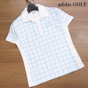 adidas GOLF アディダス ゴルフ 春夏 CLIMA COOL 冷感♪ 半袖 チェック ポロシャツ Sz.S/P　レディース　D3T00924_5#A