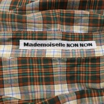 Mademoiselle NON NON マドモアゼルノンノン 通年 長袖 コットン チェック シャツ ブラウス Sz.L　レディース 日本製　D3T00877_5#C_画像5