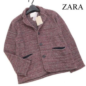 【新品 未使用】 ZARA ザラ KNIT BOYS 通年 スラブ ニット ジャケット Sz.164cm　男の子 キッズ　D3T01144_6#O