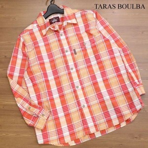 TARAS BOULBA タラスブルバ 通年 ポリ&コットン♪ 長袖 チェック シャツ Sz.L　レディース 日本製 アウトドア 登山　D3T00674_4#C