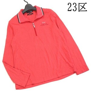 23区 SPORT 通年 ロゴ ストーン♪ smooth FiT スムースフィット 長袖 ハーフジップ シャツ Sz.3　レディース ゴルフ　D2T01715_8#F