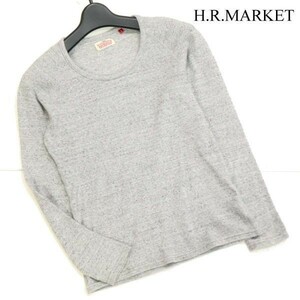 H.R.MARKET ハリウッドランチマーケット 通年 H刺繍♪ ストレッチ 長袖 フライス カットソー Tシャツ Sz.1　レディース　D3T00107_1#F