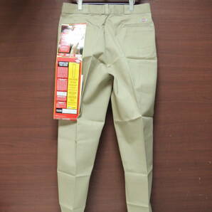 ◆ 新品 38 USA製 90S デッドストック DICKIES ディッキーズ ワーク チノ パンツ S874A ベージュ TALONジッパー アメリカ製 1995年の画像2