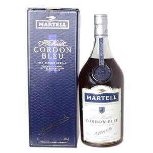 古酒 MARTELL CORDON BLEU マーテル コルドンブルー オールド クラシック コニャック クリアボトル シルバーキャップ 1000ml 40％ NT