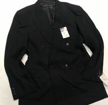 新品★激安/NicolaPisano/礼服ダブルスーツ/サイズXL AB6/ブラック　黒/ノーベンツ/冠婚葬祭　アジャスター付　良品質 毛100%★夏礼服_画像2