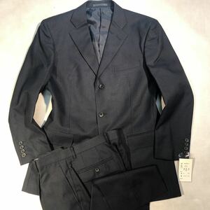 英国紳士スタイル【新品】紳士服　背広　3Bスーツ　セットアップ/A6 サイズL/王道カラー★紺/サイドベンツ 1タック/サラサラ生地