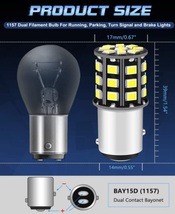 S25ダブル球（ピン角180度/段違い）1157 33SMD 4個 ホワイト_画像2