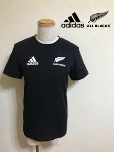 [ хорошая вещь ] adidas All BLACKS Adidas все черный s вырез лодочкой футболка регби tops размер O короткий рукав чёрный DN5991