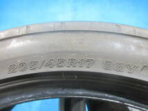 17インチ BRIDGESTONE POTENZA S007A 205/45R17 2本Set №04766D 室内保管 ブリヂストン ポテンザ 夏タイヤ オンロードタイヤ 2019年製_画像8