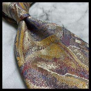 Art hand Auction Italian silk necktie, art, painting, all-over pattern, vintage, Fashion Accessories, tie, Neckties in general