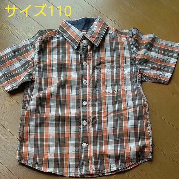OSHKOSH♪　 半袖チェックシャツ 　サイズ110