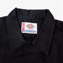 Dickies ディッキーズ 半袖ワークシャツ メンズUS-2XLサイズ ブラック 黒 ボックス裾 カジュアル XXL 古着sh-4034n_画像4