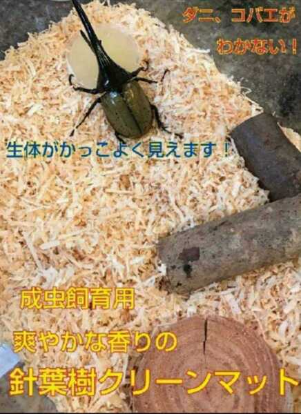 爽やかな香りの針葉樹マット【6袋】クワガタ・カブトムシの成虫飼育はコレ!ケース内が明るくなり生体がカッコ良く見える!ダニ防止にも