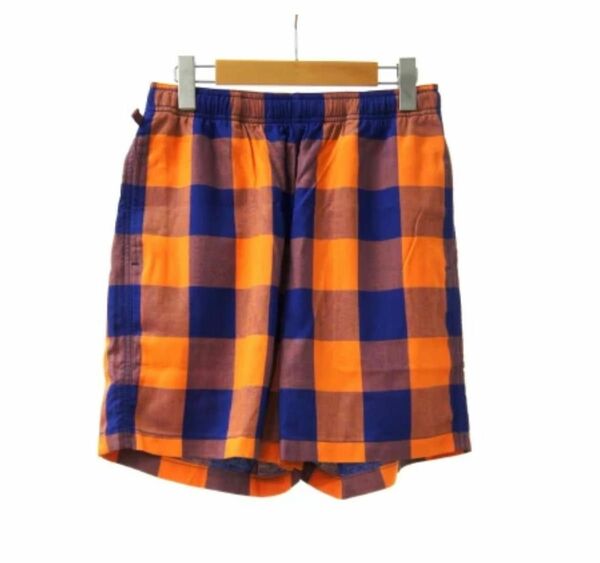 THREE FACE EASY SHORTS-NAVY x ORANGE ショートパンツ ハーフパンツ