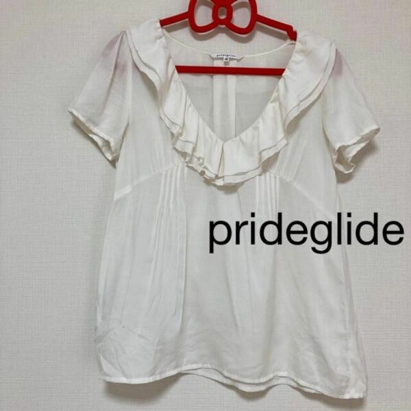 新品prideglideブラウス　トップス　カットソー夏服半袖シャツ　M