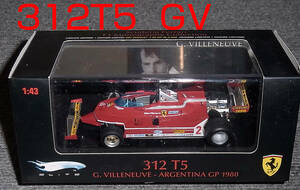 マテル エリート 1/43 フェラーリ 312T5 ビルヌーブ 1980 アルゼンチンGP FERRARI VILLENUVE HotWheels ELITE