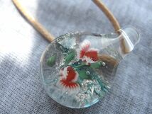 【手作りとんぼ玉】　　金魚　　ペンダント　【ガラス工芸】_画像2