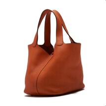 HERMES エルメス ピコタンMM ハンドバッグ トリヨンクレマンス オレンジ フー OrangeFeu（シルバー金具） ハンドバッグ_画像2