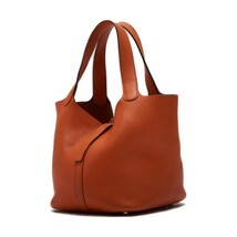 HERMES エルメス ピコタンMM ハンドバッグ トリヨンクレマンス オレンジ フー OrangeFeu（シルバー金具） ハンドバッグ_画像3