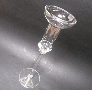 (☆BM)ガラス フラワーベース(0619GSS②)グラススタンド 花瓶 花入れ 高さ30㎝ テーブルデコレーション ウェディング 花器