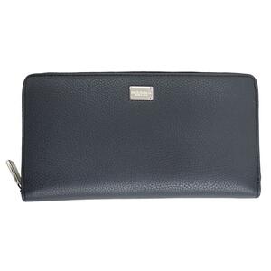  Dolce & Gabbana purse men's DOLCE&GABBANA round fastener long wallet leather navy blue group BP1672 B5373 80653