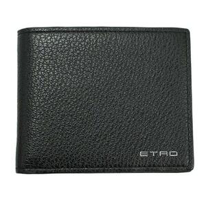  Etro purse men's ETRO folding in half . inserting leather black inside side multicolor 1F557 2443 0001