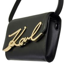 カールラガーフェルド KARL LAGERFELD ショルダーバッグ ベルトバッグ クラッチバッグ K/Signature ブラック レザー 201W3102_画像2