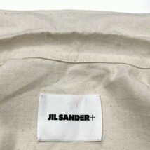 JIL SANDER + ジルサンダー プラス 開襟 オープンカラー ヘリンボーン ロングスリーブ ワークシャツ シャツジャケット 表記サイズ(32) @K_画像7