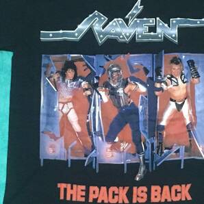 RAVEN レイヴン レイブン Tシャツ S バンドT ロックT NWOBHM The Pack Is Back All For One Rock Until You Dropの画像2