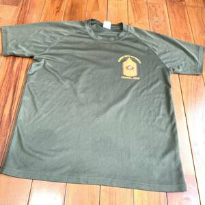 沖縄 米軍放出品 SERGEANT OF MARINES ミリタリー Tシャツ オシャレ ファッション OD MEDIUM (管理番号S209)