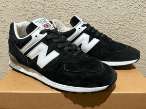 New Balance M576DG DARK GREEN UK製 US7.5 25.5cm ダークグリーン×ホワイト 中古 限定 イギリス英国製 スウェード NB made スニーカー