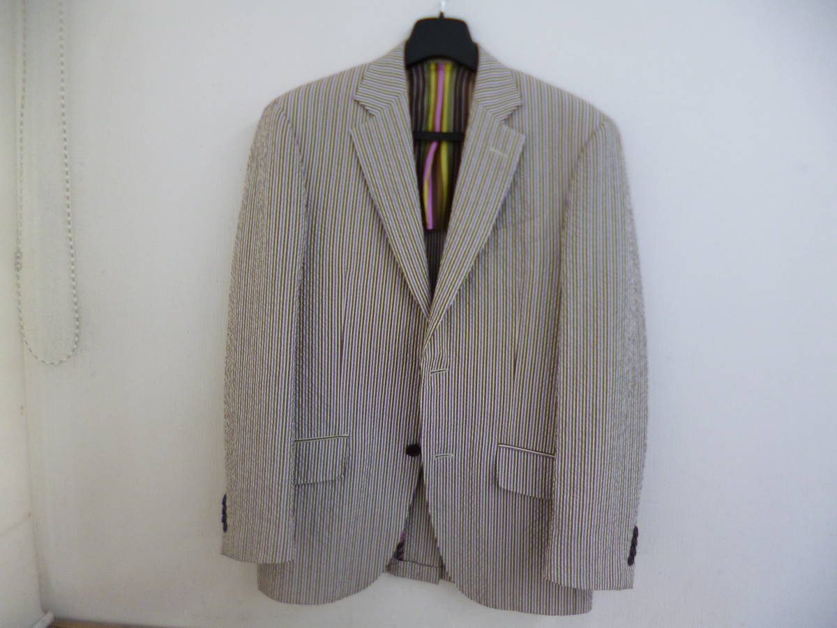 ETRO エトロ シアサッカー ジャケット マルチストライプ サイズ46