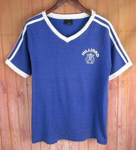 LST9506 SNEAKERS スニーカーズ Tシャツ HILLIARD USA製 LARGE 42-44 ブルー系（クリックポスト可）