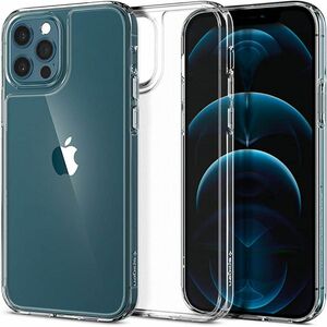 Spigen iPhone 12 Pro Max ケース 全透明 9H背面 tpuバンパー 三層構造耐衝撃 衝撃吸収 四隅滑り止め