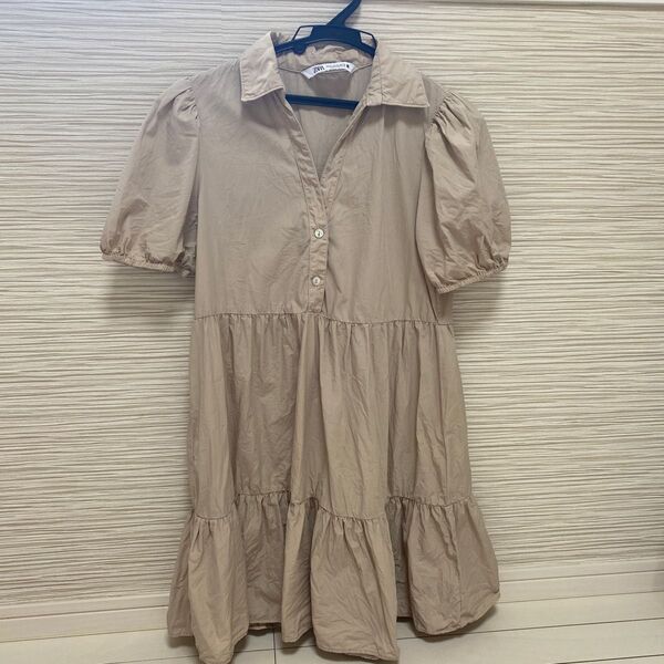 ZARA 美品 トップス ベージュ シャツワンピース