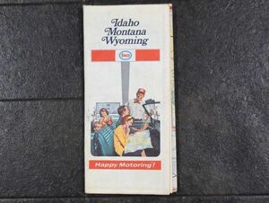 ●即決●アメリカ [ENCO(ESSO)] ロードマップ 1972年版 アイダホ モンタナ ワイオミング州【RM-082】道路地図 (RM)＝全国送料185円で同梱可