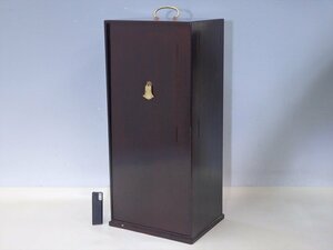 ★セール！【溜塗り短冊箱】木製漆器　サイズ：23.3×18×高さ53cm　茶道具　茶器の収納に！