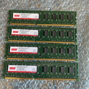 中古品 デスクトップPC用メモリー 8GB DDR3L-1600 DIMM 中古動作確認済み4枚セット