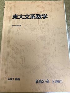 東大 文系数学　駿台予備校　2021春期講習テキスト　書き込み