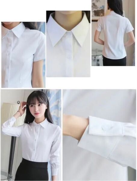 3枚セット価格 半袖 長袖 組み合わせ自由 S〜5XLサイズ対応可 リクルート ブラウス 制服 通勤通学 高校生 バイト 送料無料