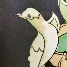 【未使用】母の泉 弘世芳子 木版画 /複製 ギリシャ風 鳩 鳥 白鳩 平和_画像5