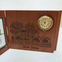 【未使用】WOODREX 写真立て付き 置時計 CO・OP神戸 70周年記念品 木製 クウォーツ クロック kyoudo gakuen_画像2