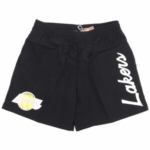 D04407 new goods Mitchell&Ness/ Los Angeles Ray The Cars nylon short pants [ size :XL] black NBA Mitchell and nes