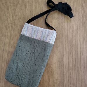 スマホポーチ ショルダーバッグ ハンドメイド 手縫い