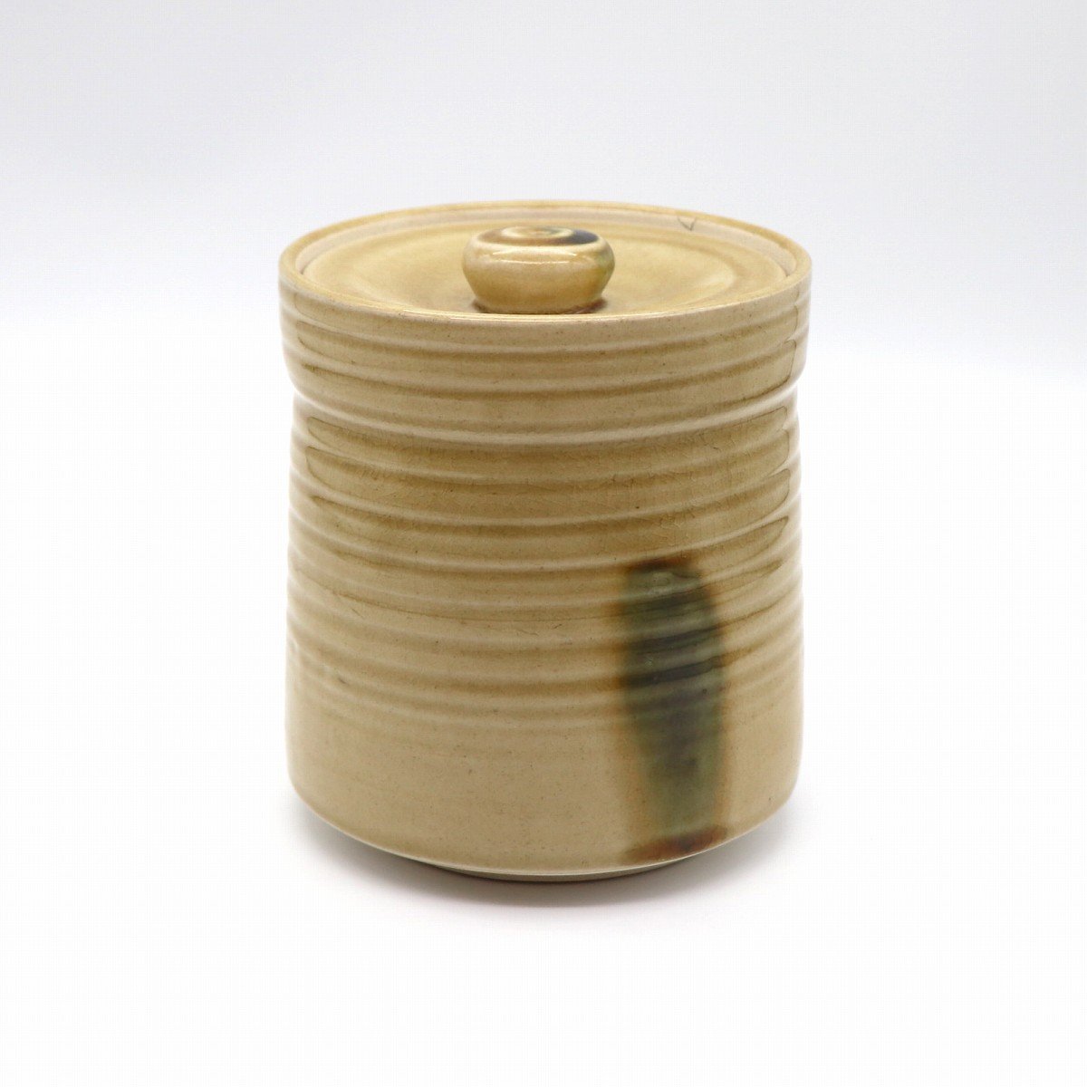 弘前蒔苗窯・鉄釉小指・水指・茶道具・No.210410-108・佐川急便60